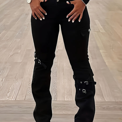 High Elastic Straight Jeans – Slim Fit Stretch Everyday Denim