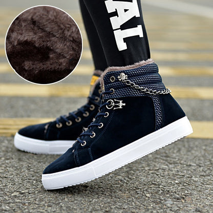 Loom & Soul™ Men’s Fleece-Lined Suede High-Top Sneakers – Warm Casual Fashion Shoes