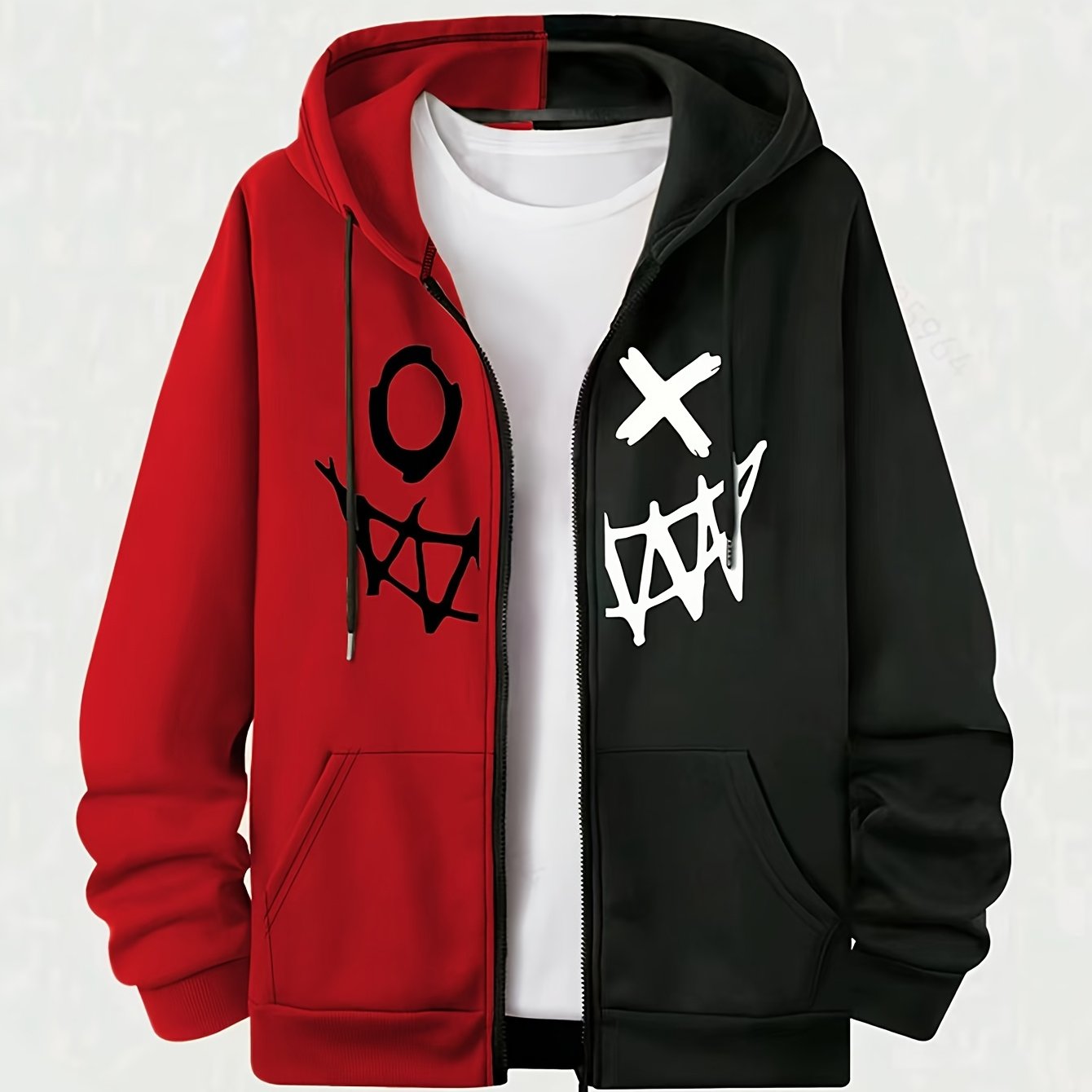 Loom & Soul Men’s Royal Blue Zip Hoodie – Two-Tone Warm Fall Jacket