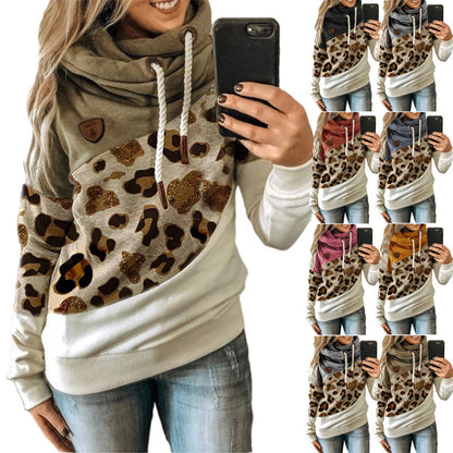 Sudadera polar con capucha estampada para mujer - Corte urbano holgado e informal