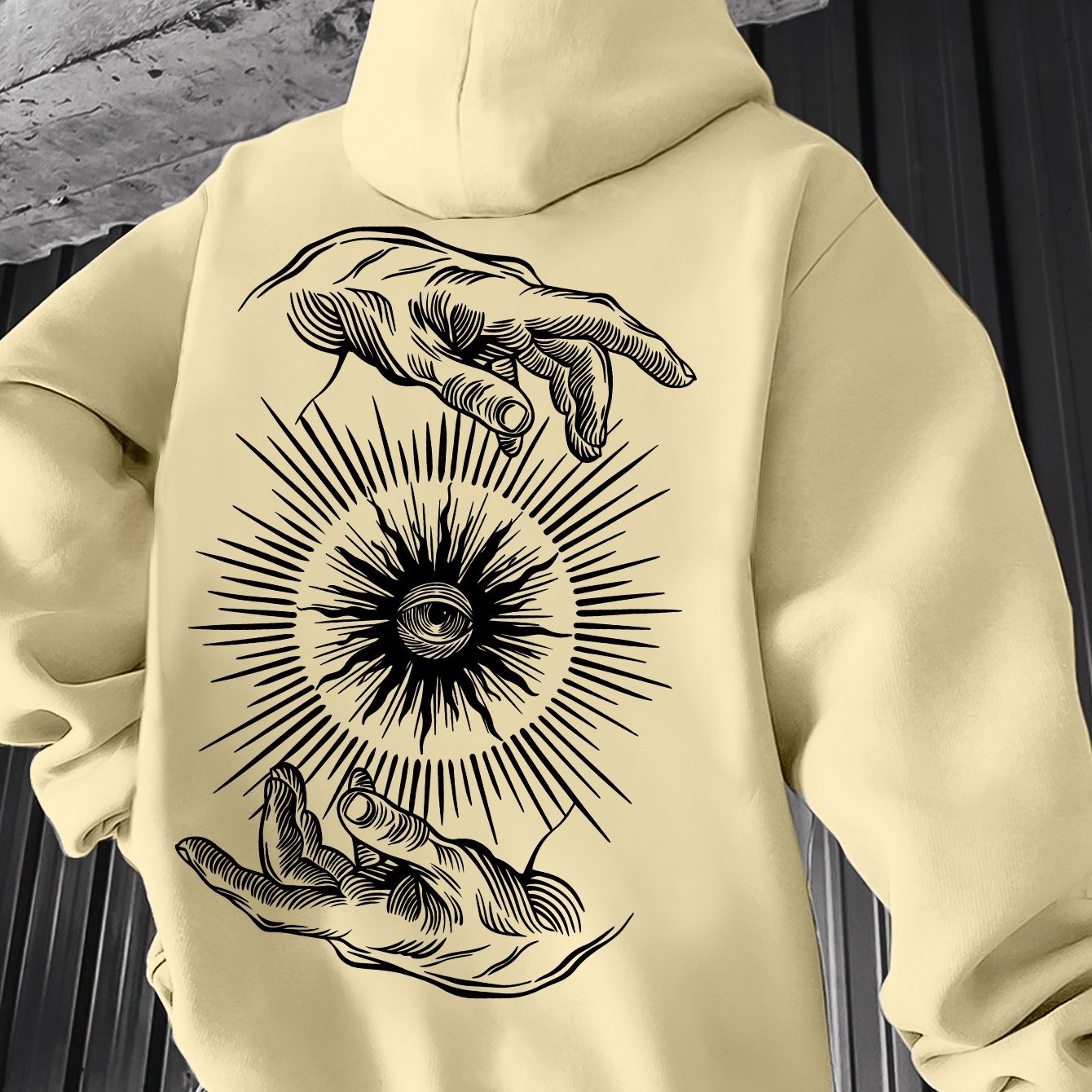 Men’s Lightweight Hoodie – Minimalist Graphic Spring Pullover