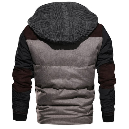 Loom & Soul Men’s 3D Winter Cardigan Jacket – Thick Zipper Coat