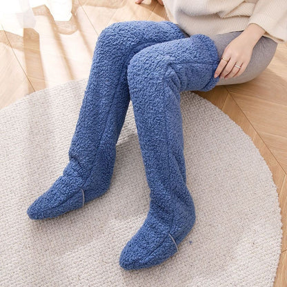 Loom & Soul™ Over-Knee Fuzzy Long Socks – Unisex Winter Warm Sleeping & Home Stockings