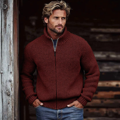 Men’s 3D Print Zip-Up Jacket – Long Sleeve Casual Cardigan