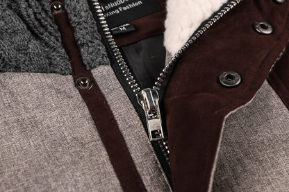 Loom & Soul Men’s 3D Winter Cardigan Jacket – Thick Zipper Coat