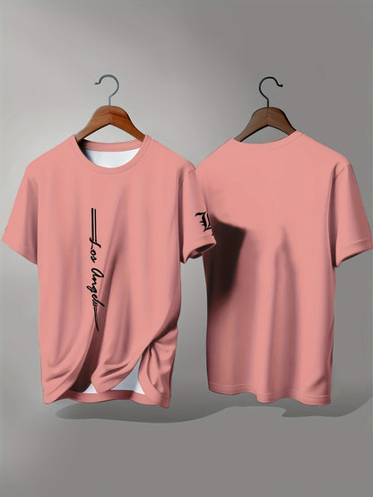 Four Angeles Graphic Tee – Urban Street Pink Statement T-Shirt