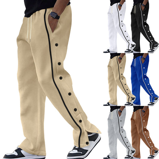 Men’s Casual Sports Trousers – Loose Straight Fit Everyday Pants