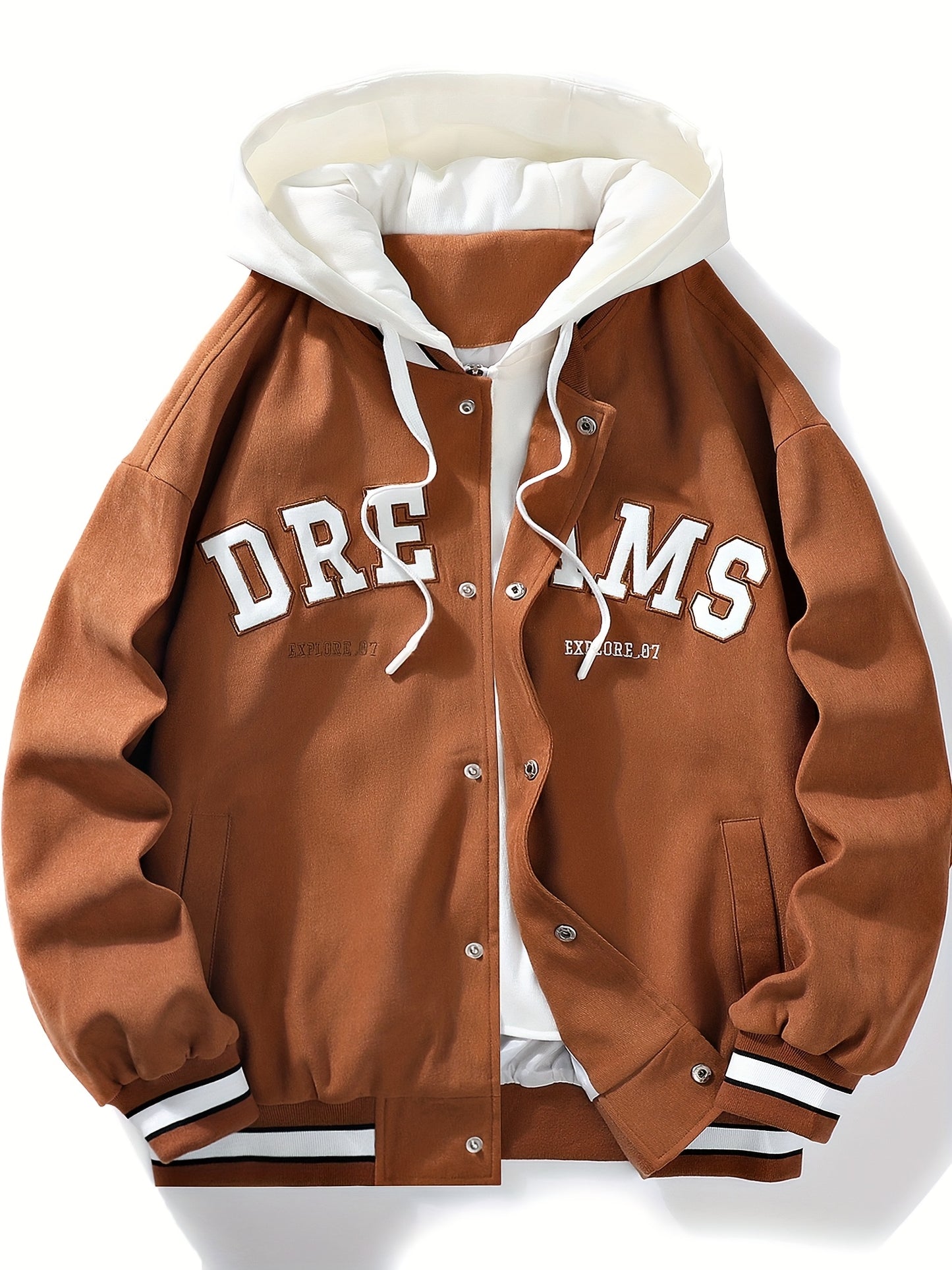 Loom & Soul Men’s  “DREAMS” Hooded Jacket – Loose Streetwear Coat