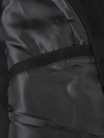 Men’s Retro Embroidered Baseball Jacket – Thick Wool Blend Street Coat