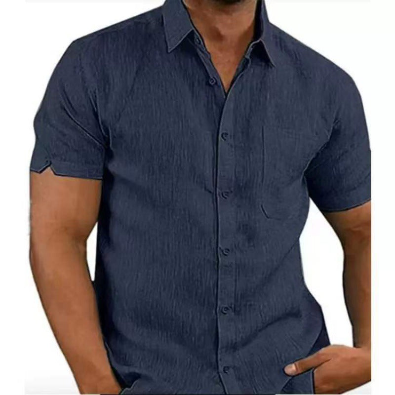 Chemise décontractée boutonnée pour homme – Haut ample à épaules tombantes