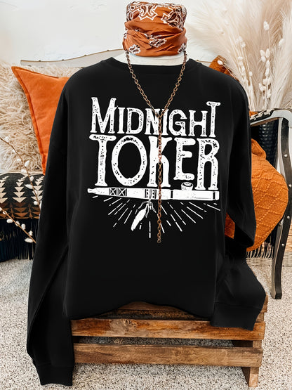 Teal Graphic Sunburst Sweatshirt – Women’s Casual Crew Neck Pullover