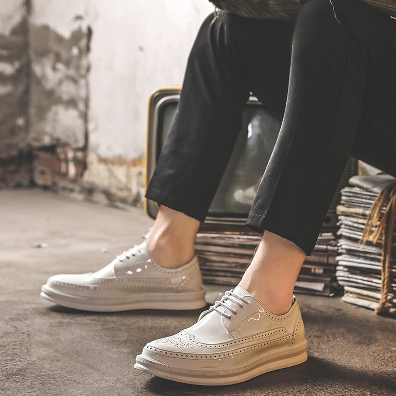 Loom & Soul™ Men’s Business Casual Shoes – Korean-Style British Dress Shoes in Premium Microfiber Leather