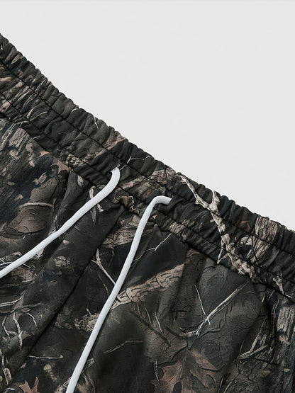 Men’s Camouflage Sports Pants – Loose-Fit Outdoor Straight-Leg Trousers