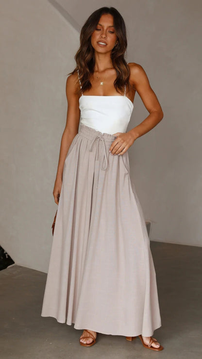 Loom & Soul™ Wide-Leg Lounge Pants – Women’s High-Waist Relaxed Fit Sweatpants with Pockets