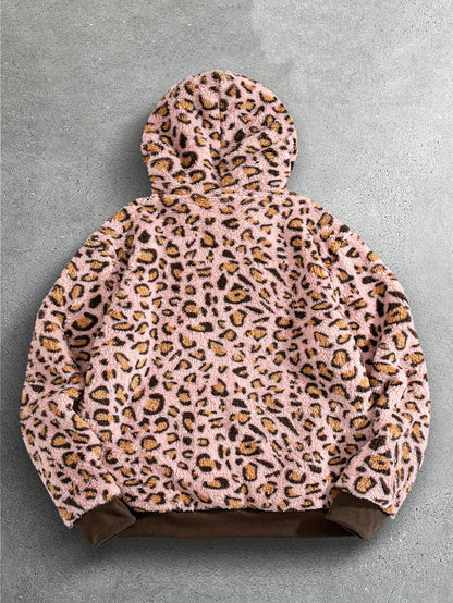 Sudadera con capucha y estampado de leopardo para hombre – Sudadera de felpa para un estilo urbano impactante