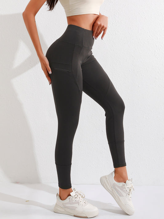 Women’s Fleece Yoga Pants – High Waist Pocket Winter Leggings
