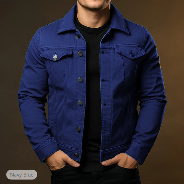 Chaqueta vaquera de trabajo para hombre – Abrigo informal de algodón grueso