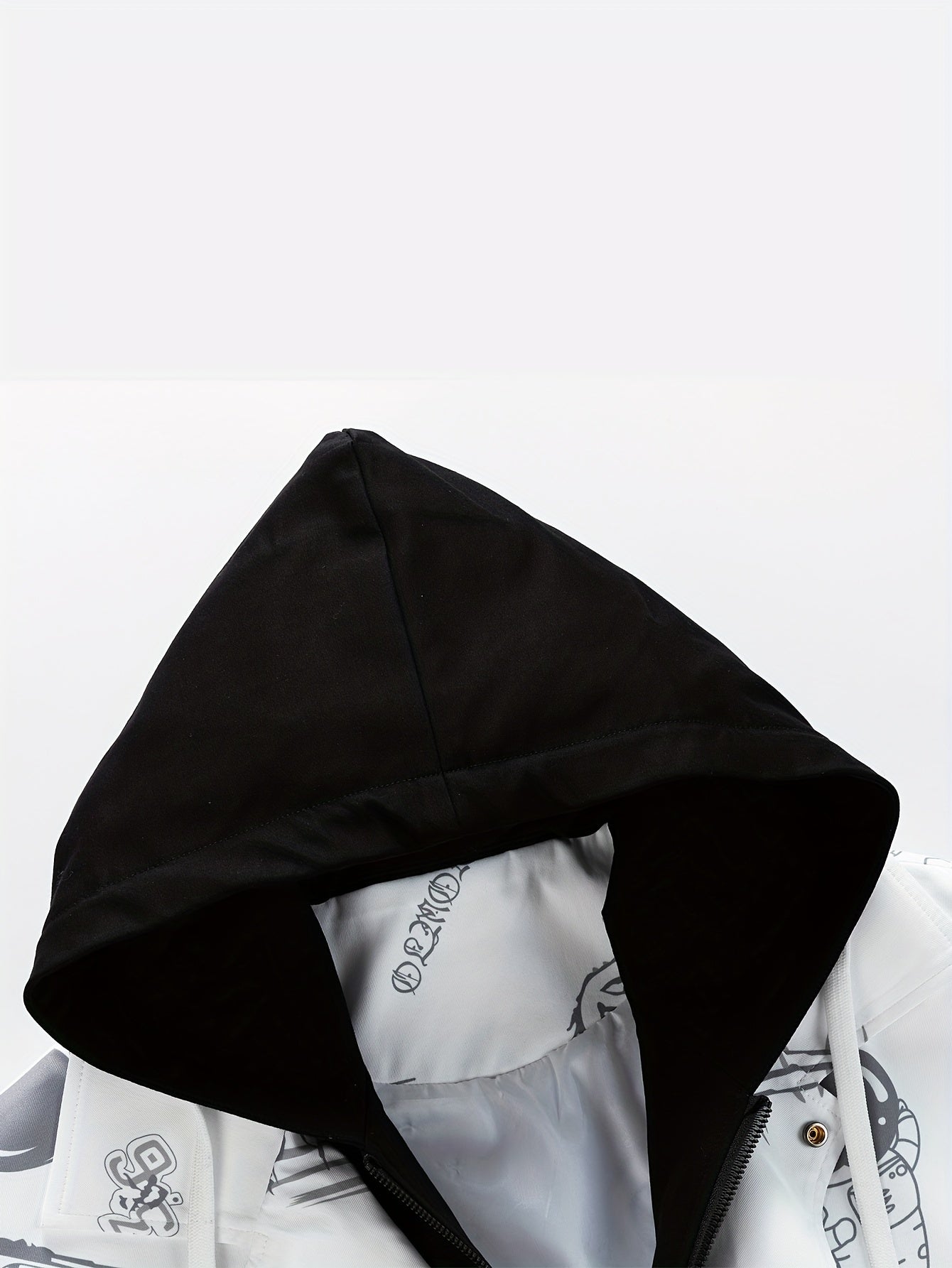 Loom & Soul Men’s Cartoon Print Zip Hoodie – Youth Streetwear Jacket