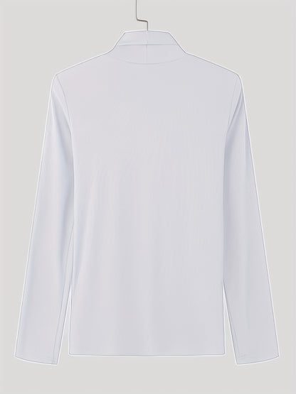 Col roulé homme coupe ajustée – Maillot en maille à boutons