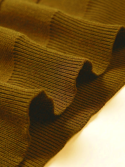 Chandail en maille à col montant en coton pour hommes – Chandail en tricot haut de gamme