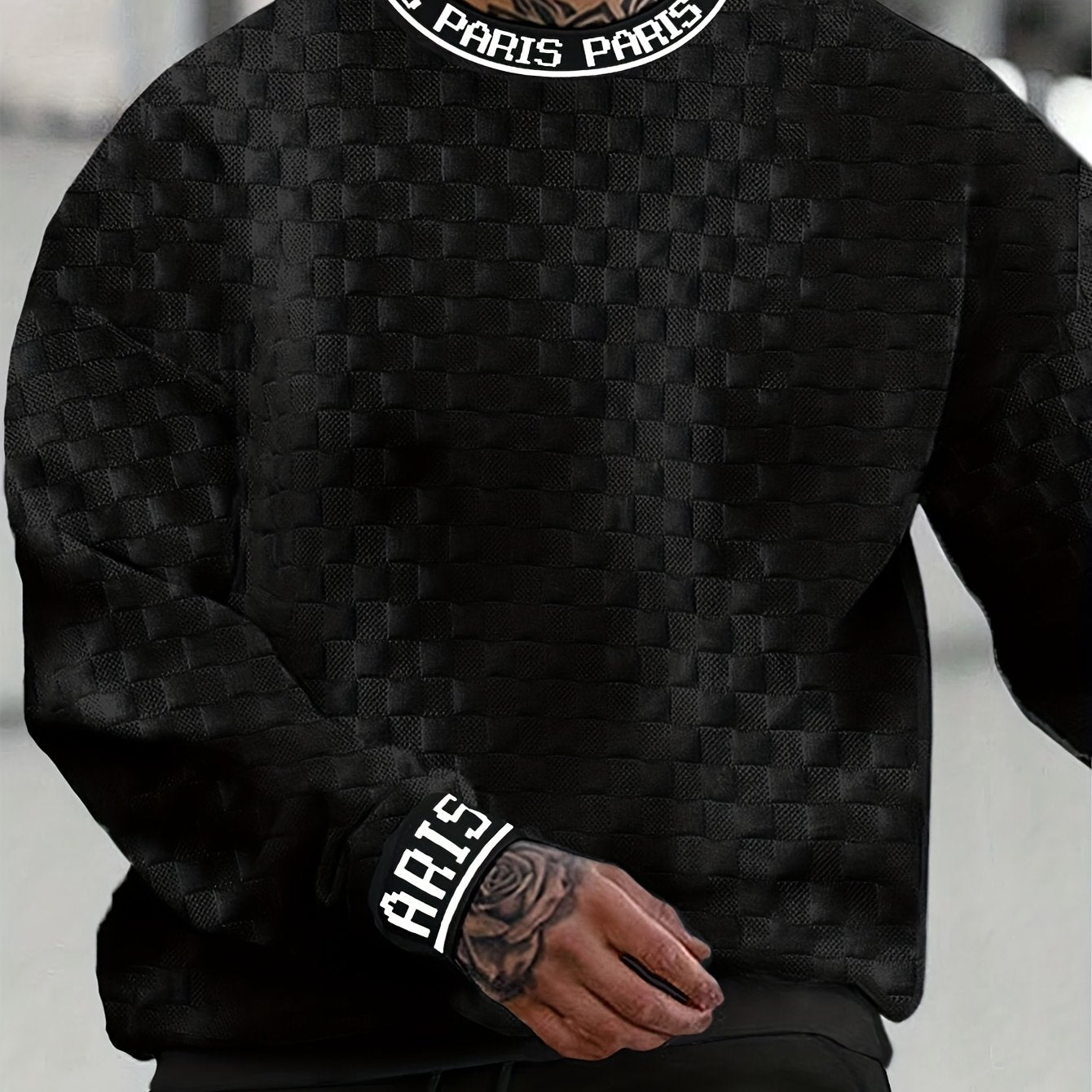 Sweat-shirt performant Jacquard Homme – Pull Décontracté et Sportif