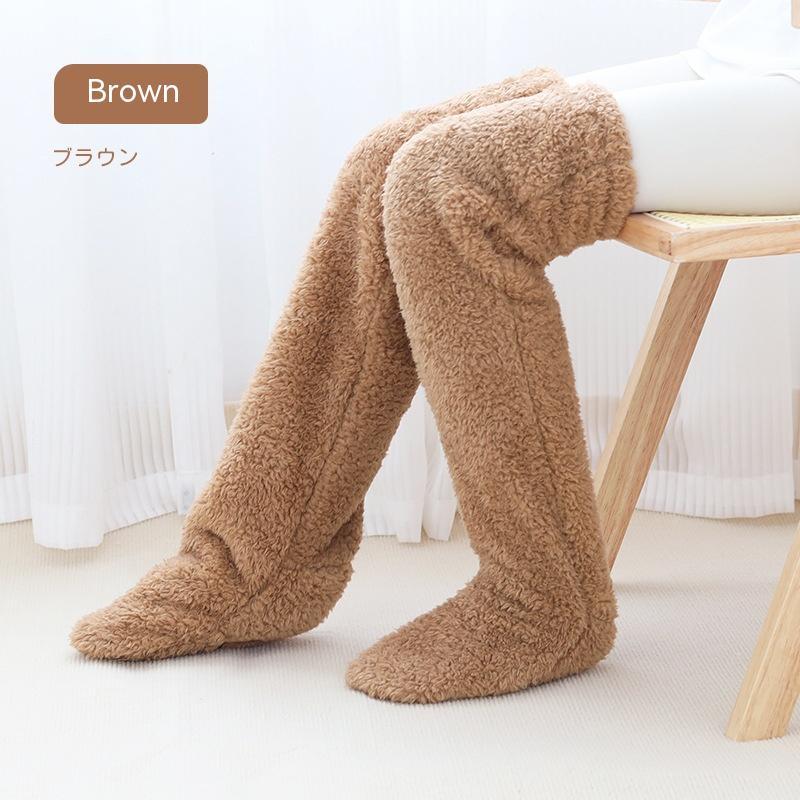 Loom & Soul™ Over-Knee Fuzzy Long Socks – Unisex Winter Warm Sleeping & Home Stockings