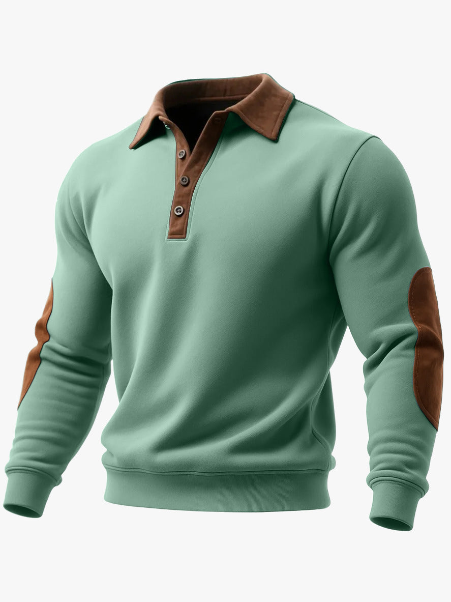 Sudadera con media cremallera y estampado 3D estilo étnico para hombre – Casual, holgada, de manga larga