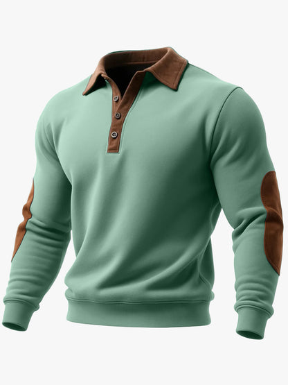 Sudadera con media cremallera y estampado 3D estilo étnico para hombre – Casual, holgada, de manga larga