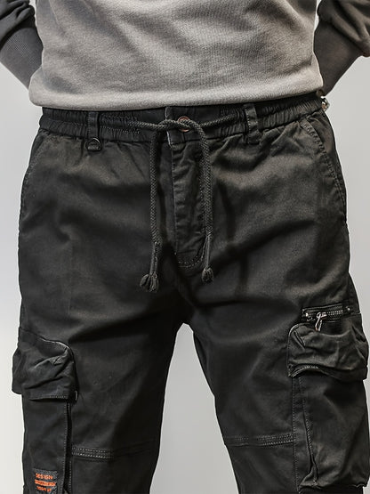 Men’s Multi-Pocket Work Pants – Outdoor Casual Cargo Trousers with Stretch