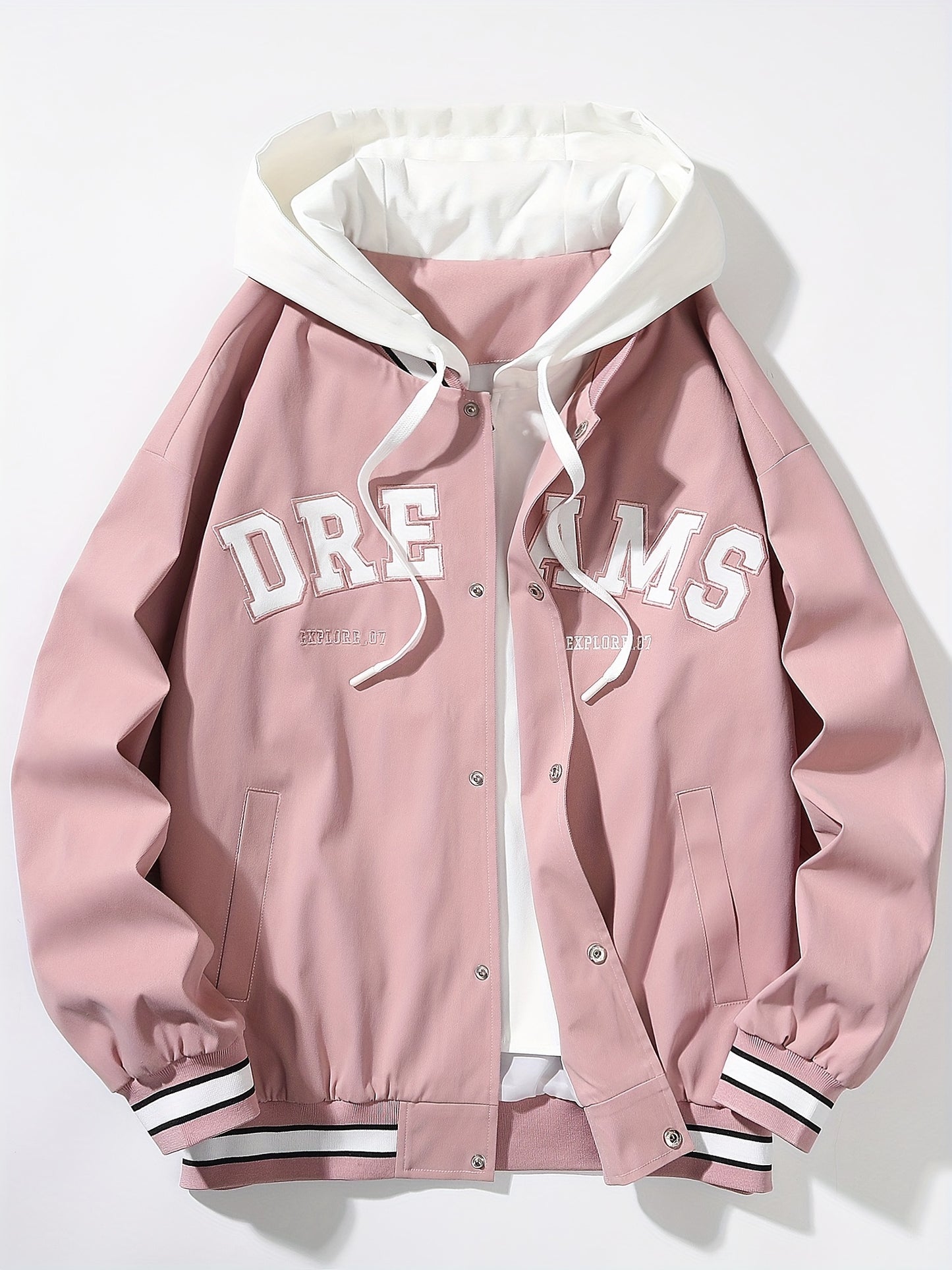 Loom & Soul Men’s  “DREAMS” Hooded Jacket – Loose Streetwear Coat