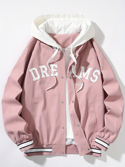 Loom & Soul Men’s  “DREAMS” Hooded Jacket – Loose Streetwear Coat