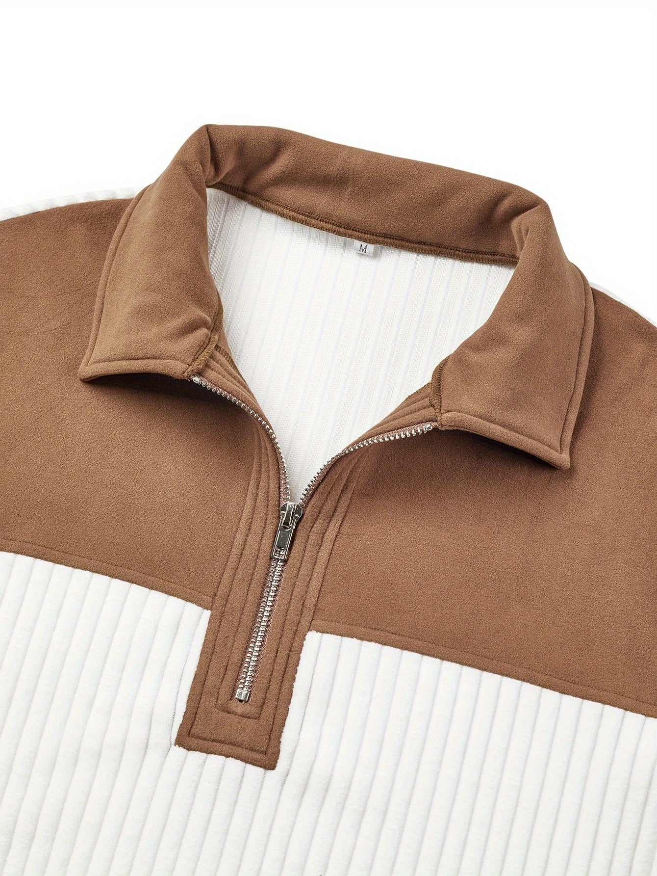 Men’s Full-Zip Winter Sweater – Thick Knit Stand Collar Pullover