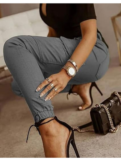 Jean Jogger Cargo Skinny Femme – Pantalon Slim Stretch Utilitaires