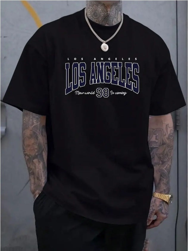 T-shirt rétro en coton pour homme – Tee-shirt décontracté à manches courtes
