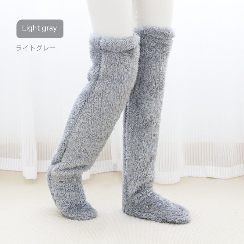 Loom & Soul™ Over-Knee Fuzzy Long Socks – Unisex Winter Warm Sleeping & Home Stockings
