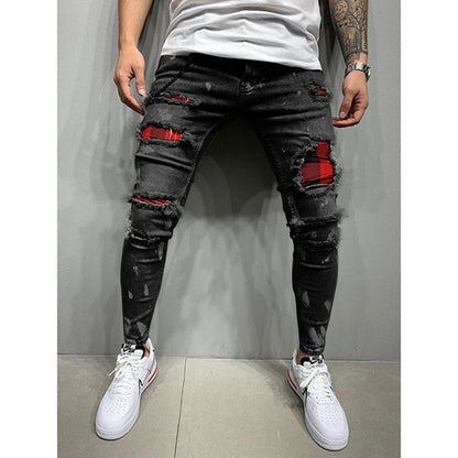 Loom & Soul™ Painted Denim Jeans – Men’s Slim-Fit Streetwear Jeans