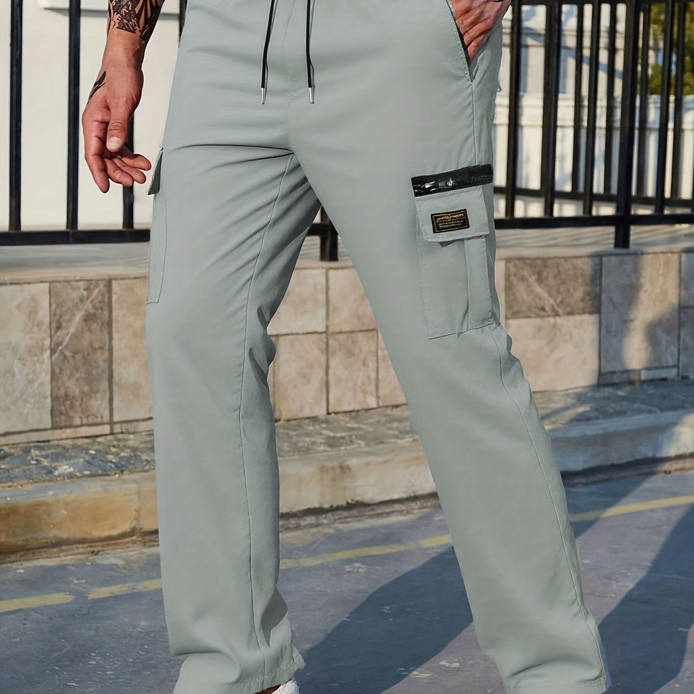 Men's Heavy-Duty Outdoor Cargo Pants – Loose-Fit Work & Hiking Trousers