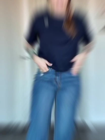 Women’s High-Waist Wide-Leg Jeans – Casual Stretch Baggy Denim