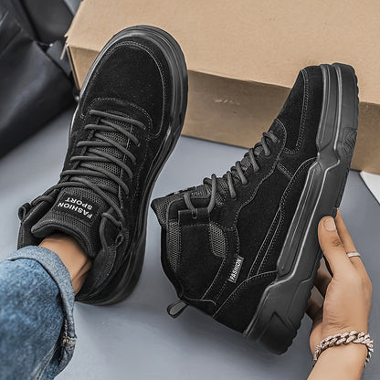 Baskets montantes homme – Chaussures de sport urbaines à lacets