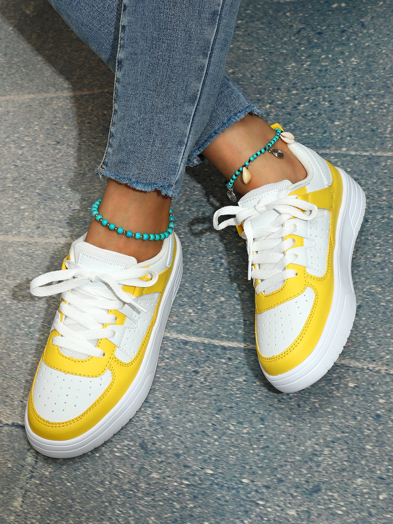 Loom & Soul Unisex Platform Sneakers – European & American Style Non-Slip Casual Sports Shoes with Soft EVA Sole