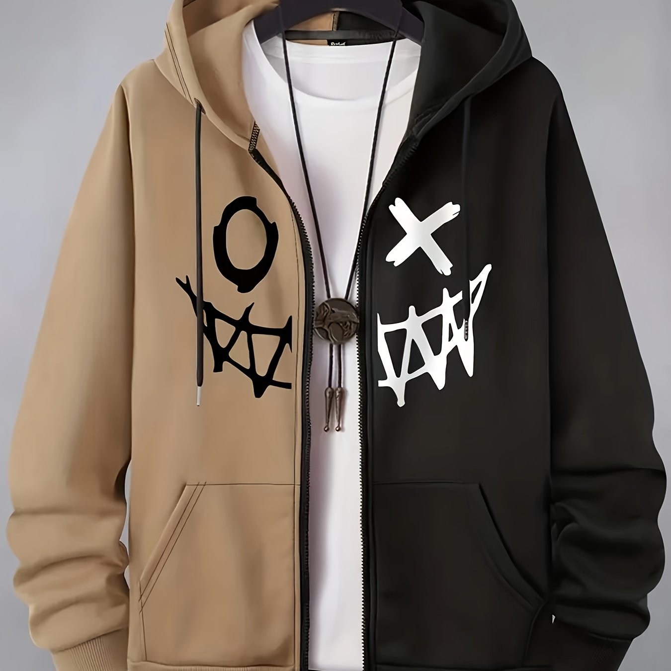 Loom & Soul Men’s Royal Blue Zip Hoodie – Two-Tone Warm Fall Jacket