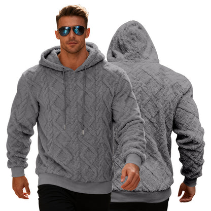Sweat à capuche polaire pour homme – Coupe ample, pull d'hiver