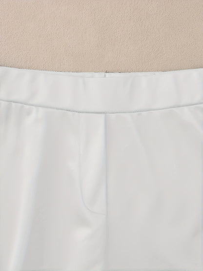 Elegante Traje de Moda con Parches para Mujer – Conjunto de Dos Piezas Primavera/Otoño