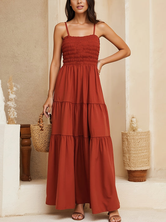 Vestido maxi elegante con cuello halter – Traje de noche ajustado minimalista