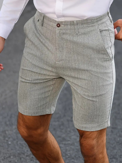 Men’s Cotton Straight Shorts – Clean Minimal Summer Fit