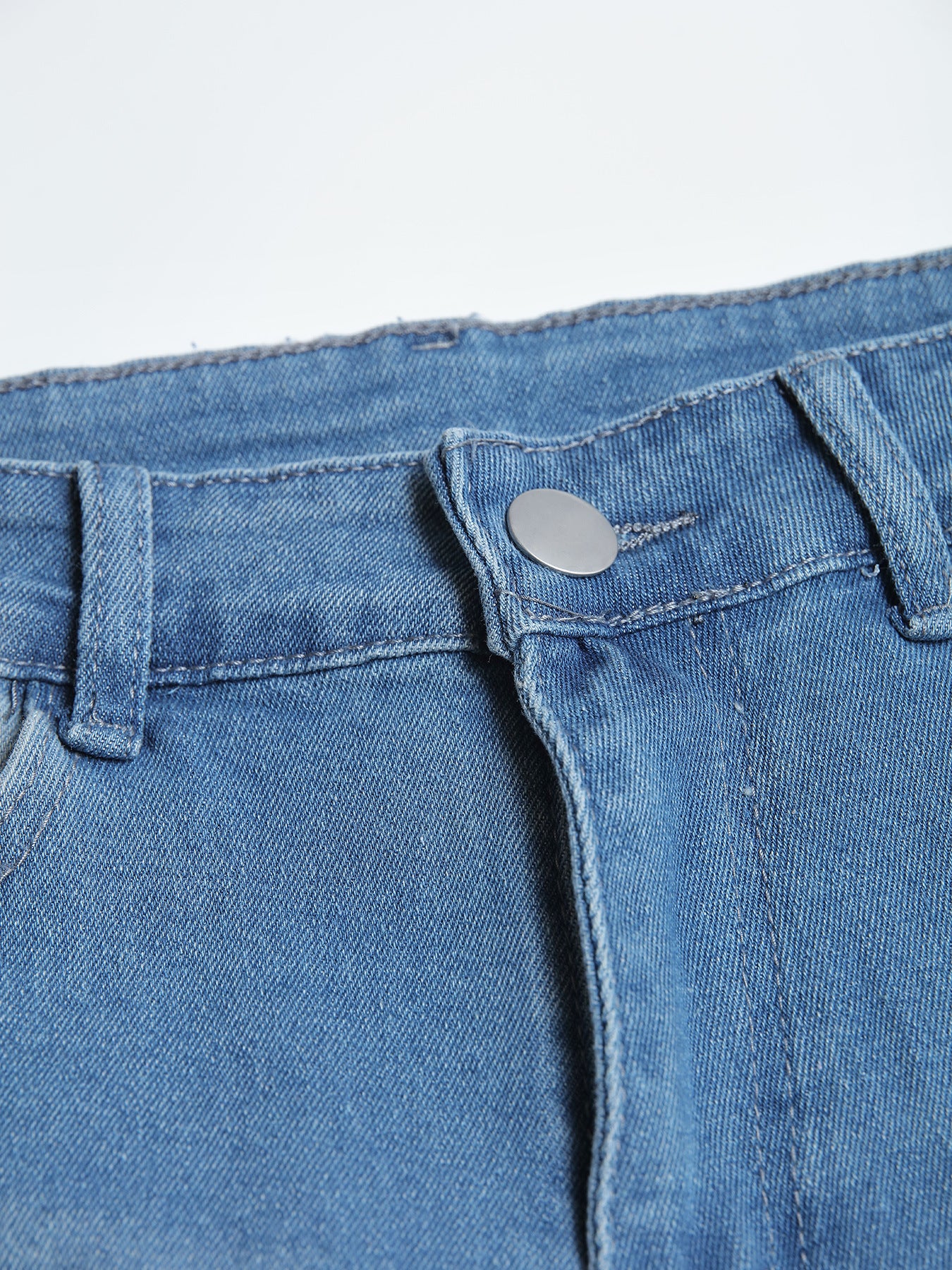 Jeans skinny en denim pour homme – Jeans slim stretch décontractés bleus