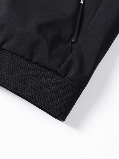 Men’s Letter Embroidered Bomber Jacket – Sporty Casual Streetwear