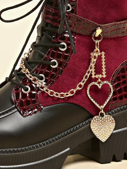 Women’s Chunky Platform Boots – Gothic High Heel Ankle Booties