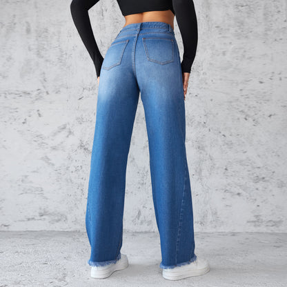 Loom & Soul™ High-Waist Wide-Leg Jeans – Women’s Straight Casual Denim Pants