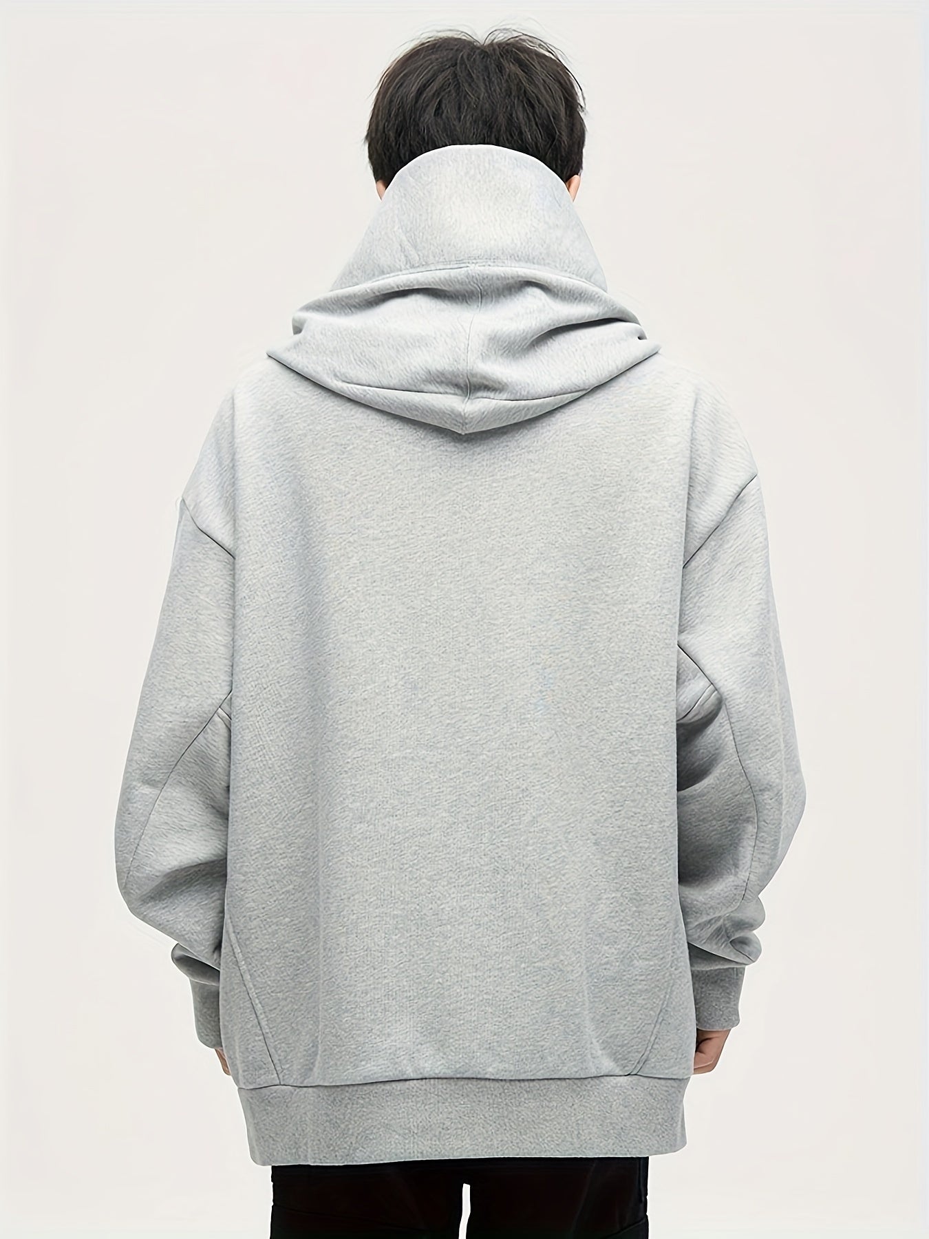 Men’s Oversized Plush Hoodie – High Street Ninja Style Pullover